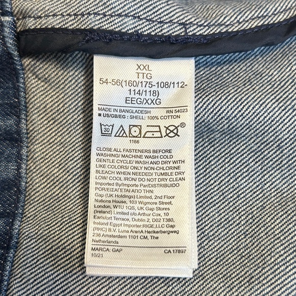 GAP Blue Denim Blazer Jacket NEW NWT - Picture 7 of 8